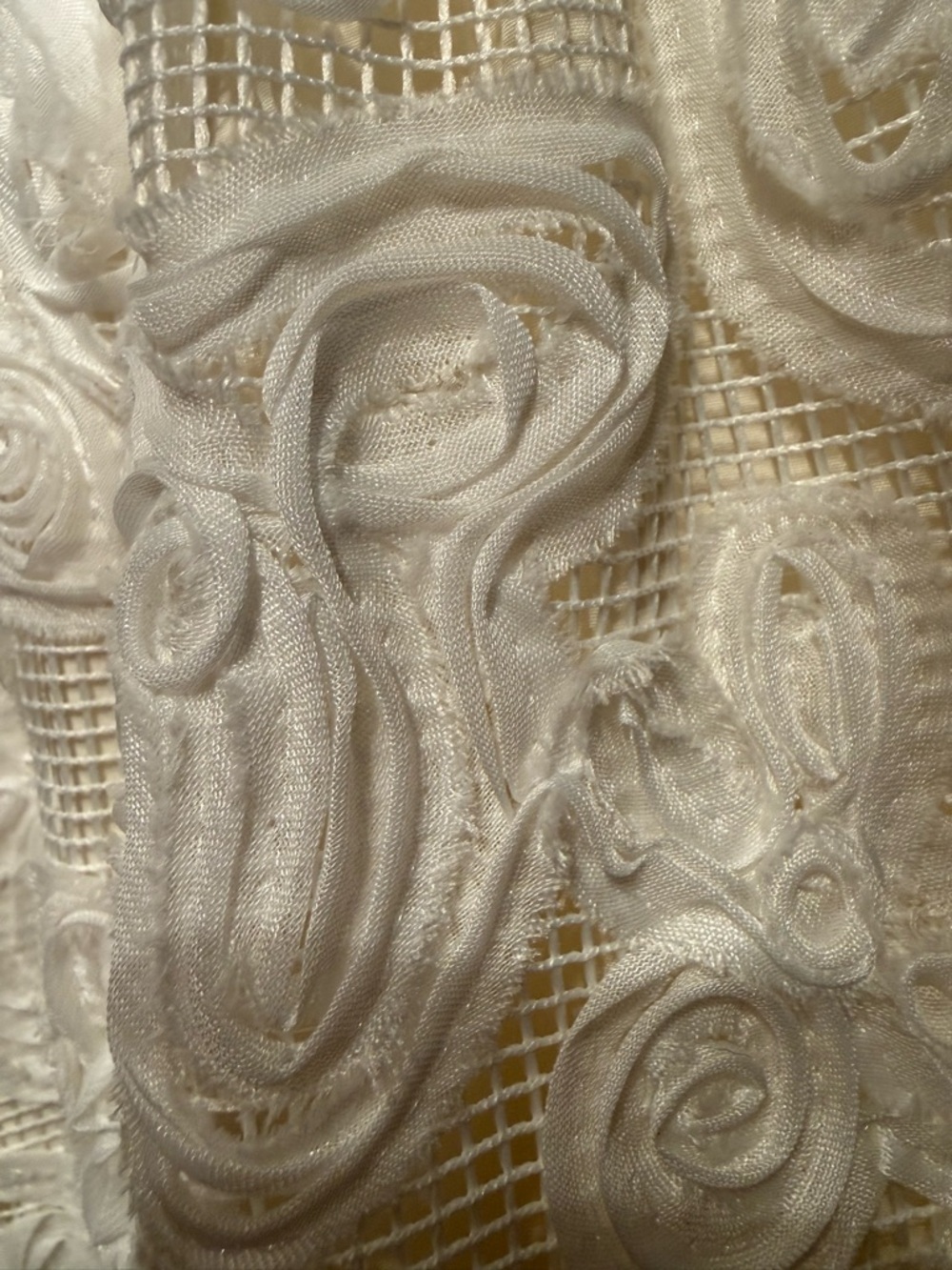 Just Me cream ivory boho princess midi dress spaghetti straps size small new - Picture 10 of 14